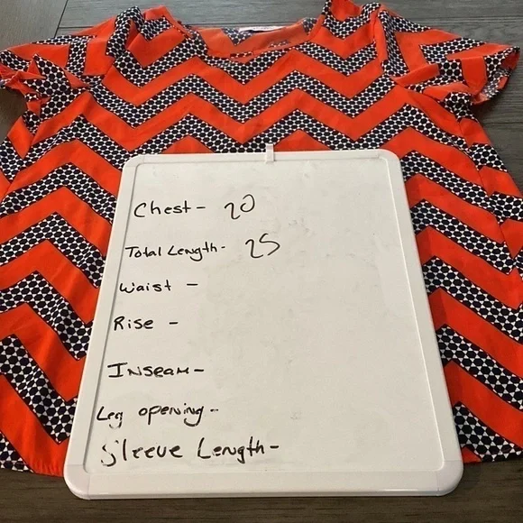 ELLIE Crisscross Back Red printed Blouse | Size small - Picture 3 of 12